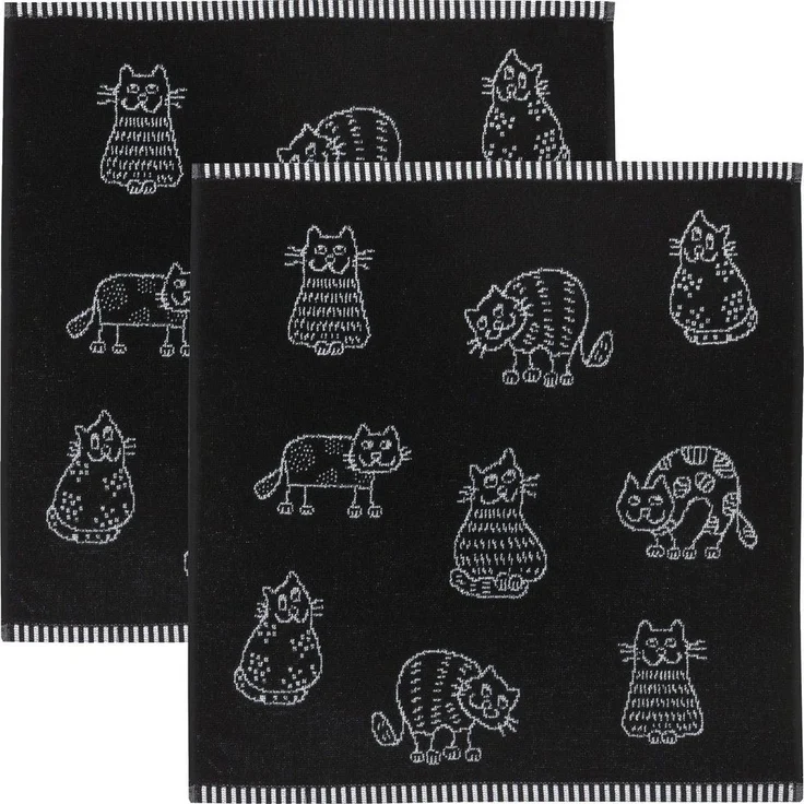 Kracht Geschirrtuch Frottier-Geschirrtuch 2er-Pack, Baumwolle Motiv – Bild 5