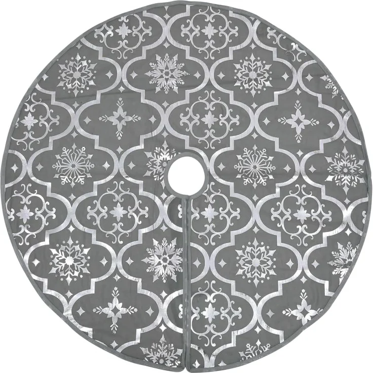 Luxus-Weihnachtsbaumdecke mit Socke Grau 90 cm Stoff 330281 – Bild 3