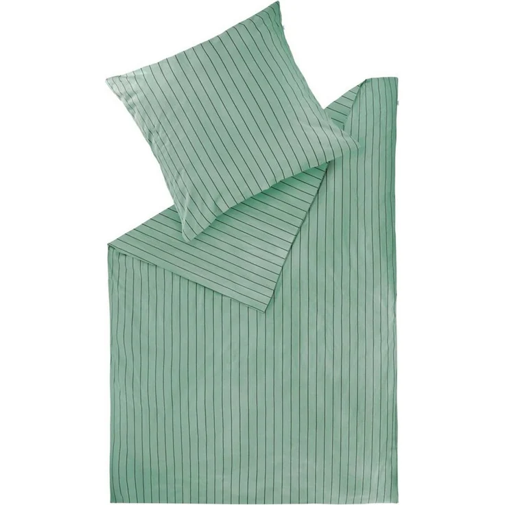 SCHÖNER WOHNEN-Kollektion Bettwäsche SOFT STRIPE Winter Bettwäsche, Baumwolle, 1 teilig, 135 x 200 cm in Salbei – Bild 5