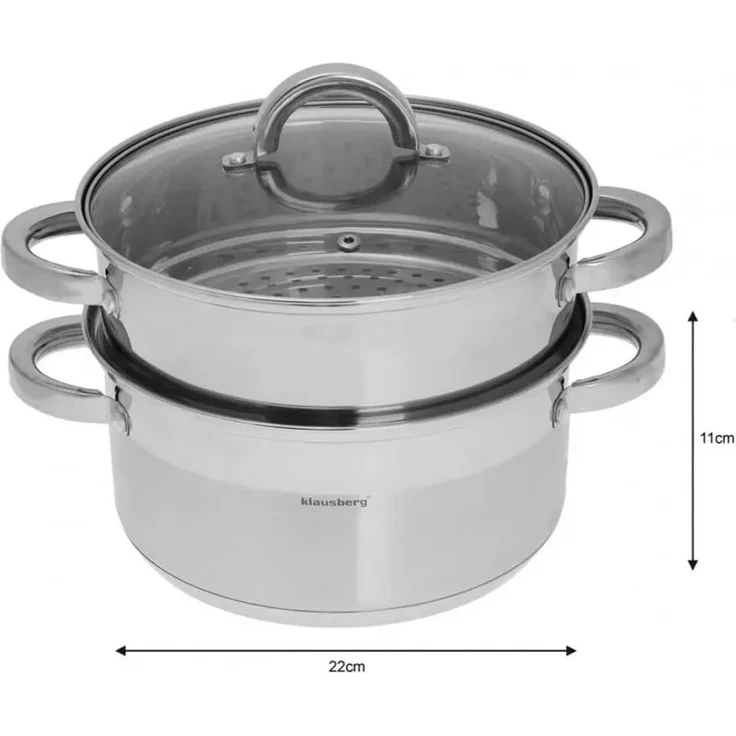 Klausberg Klausberg Dampftöpfe 22cm 3 Elemente KB7141 – Bild 3