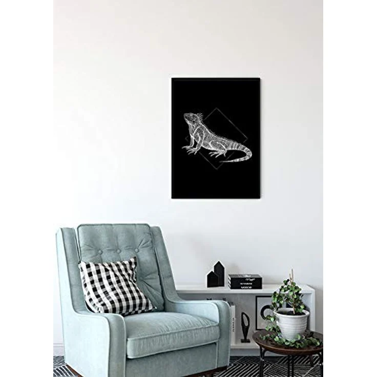 Komar Wandbild Iguana Black, Poster auf Premium-Photopapier, seidenmatt, 30 x 40 cm, ohne Rahmen, Wasserfest und lichtbeständig, Made in Germany – Bild 4