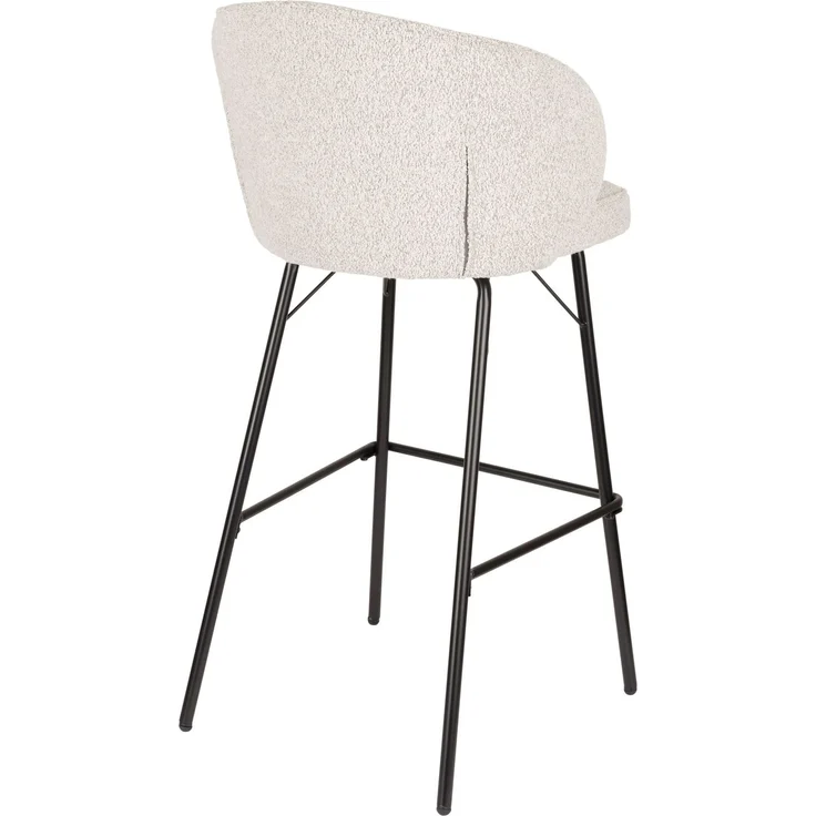 Barhocker Joa im 2er-Set, Beige mit Metallgestell für Küche & Bar 52x50x100 cm – Bild 6