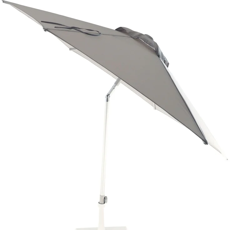 Sonnenschirm Elba Rund aus Aluminium, mit Knickelement, hellgrau, Ø 250 cm – Bild 3