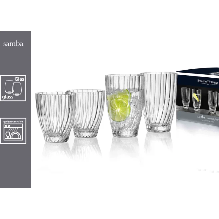 Ritzenhoff & Breker Samba Trinkgläser-Set 12-teilig gemischt – Bild 2