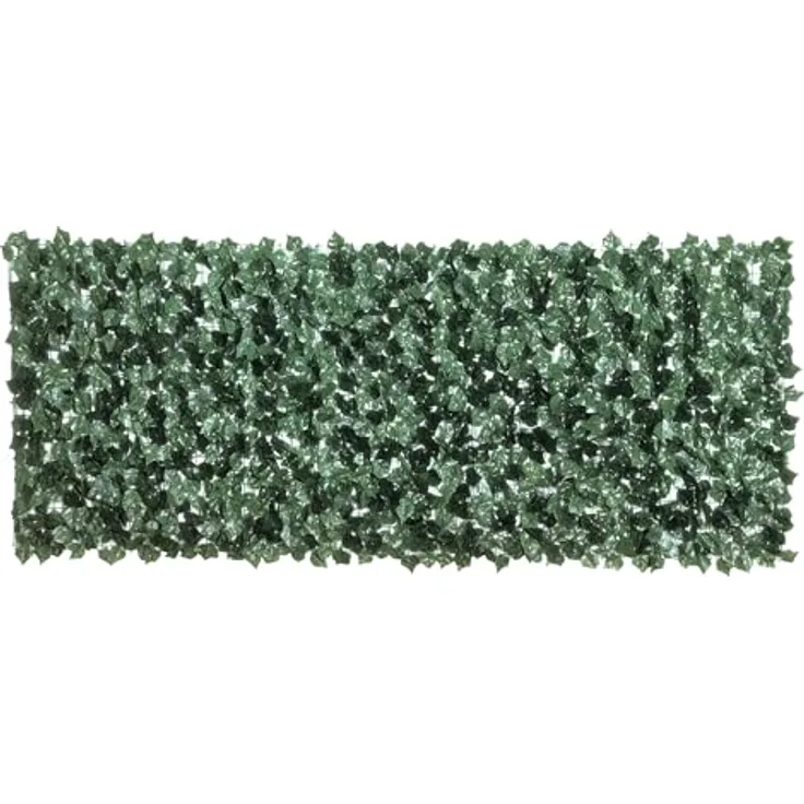 Outsunny Künstlicher Hecken Sichtschutz, UV Geschützt Sichtschutz, Grün Balkon Sichtschutz, Zaun Sichtschutzgitter mit Blättern, Hecken Zaun, WandKünstliche 240 x 100 cm für Garten Hochzeit