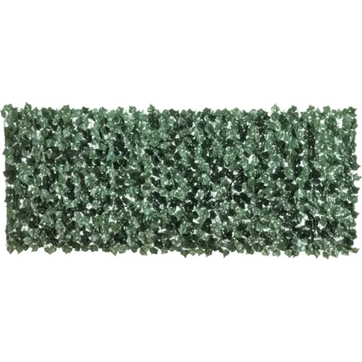 Outsunny Künstlicher Hecken Sichtschutz, UV Geschützt Sichtschutz, Grün Balkon Sichtschutz, Zaun Sichtschutzgitter mit Blättern, Hecken Zaun, WandKünstliche 240 x 100 cm für Garten Hochzeit – Bild 1