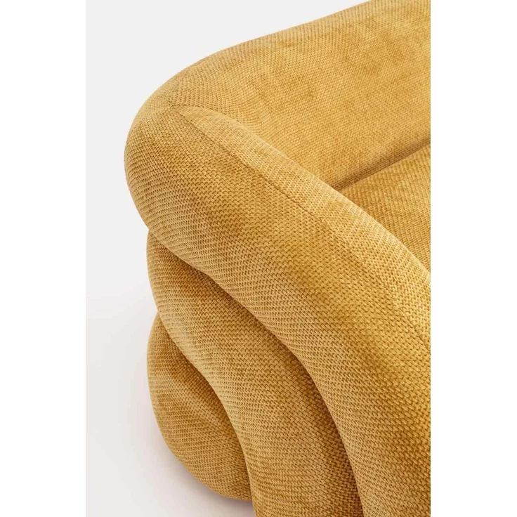 Sofa Clemence aus Stoff, modern gepolstert, Senf Gelb, 2-3 Sitzplätze, Bizzotto – Bild 5