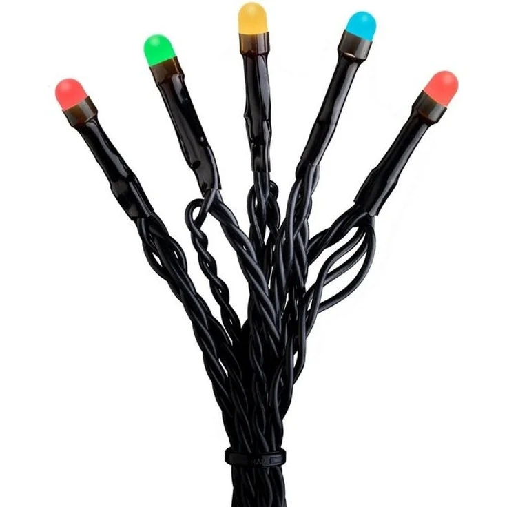 KONSTSMIDE LED-Lichterkette, 200-flammig, Micro LED Lichterkette, gefrostet, 200 bunte Dioden – Bild 4