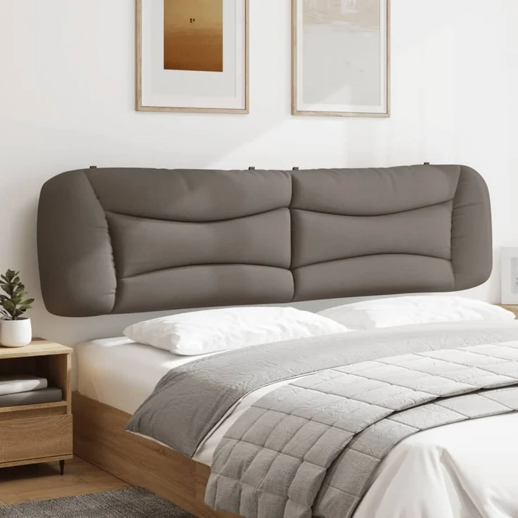 vidaXL Kopfteil-Kissen "Hvar" Taupe 200 cm Stoff – Bild 1