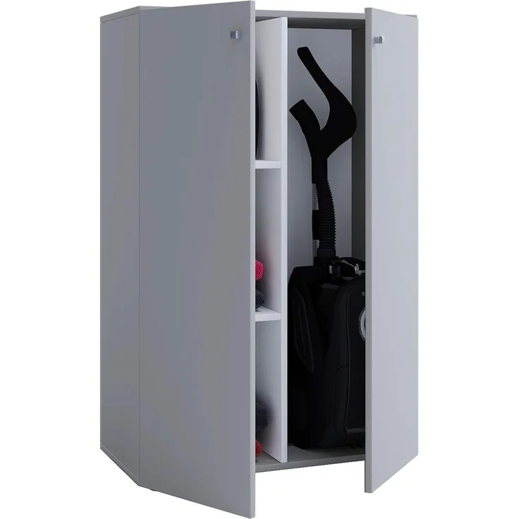 VCM Mehrzweckschränke Lona 913942 Grau B. 70 x H. 111 x T. 38 cm