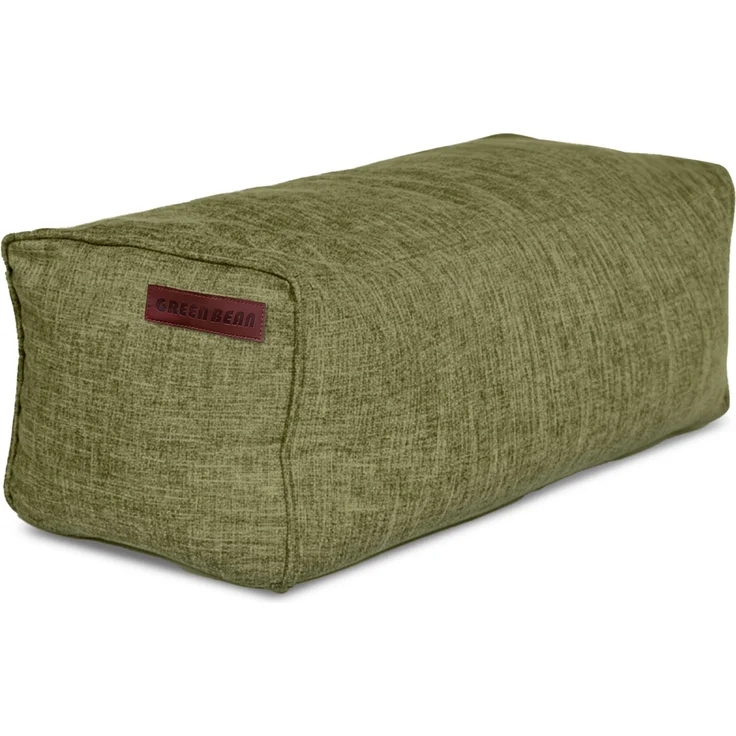 Green Bean® Indoor Sitzhocker Pouf 70x33x28cm EPS-Perlen Füllung -Home Linen Kuschelig Weich Waschbar - Drinnen Bodenkissen Liegekissen Sitzkissen Sitzhocker Sessel Kinder Erwachsene Stoff Grün – Bild 1