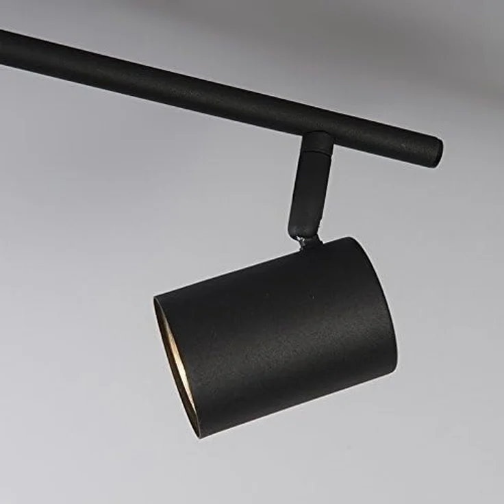 Qazqa LED Aufbaustrahler Jeana, ohne Leuchtmittel, GU10, Schwarz, Modern, Stahl, 3-flammig – Bild 5