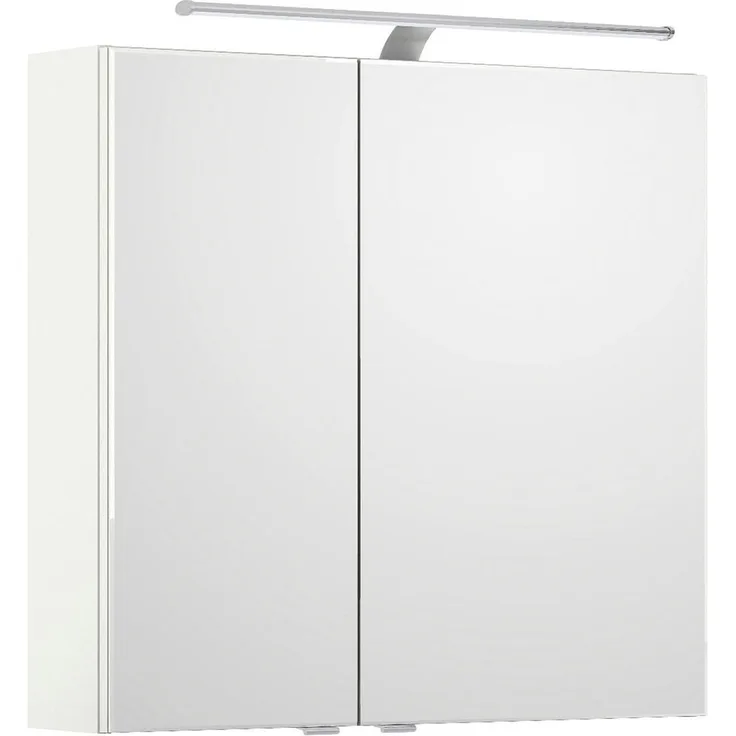 Pelipal Spiegelschrank 6005, Weiß, Metall, 2 Fächer, 75x70.3x17 cm, Soft-Close-System, individuell planbar, Made in Germany