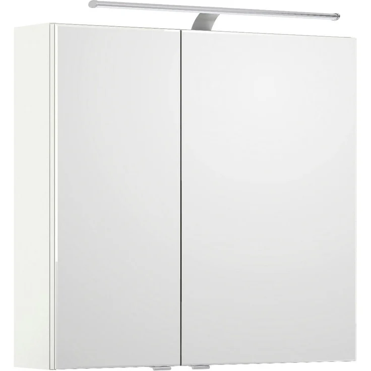 Pelipal Spiegelschrank 6005, Weiß, Metall, 2 Fächer, 75x70.3x17 cm, Soft-Close-System, individuell planbar, Made in Germany