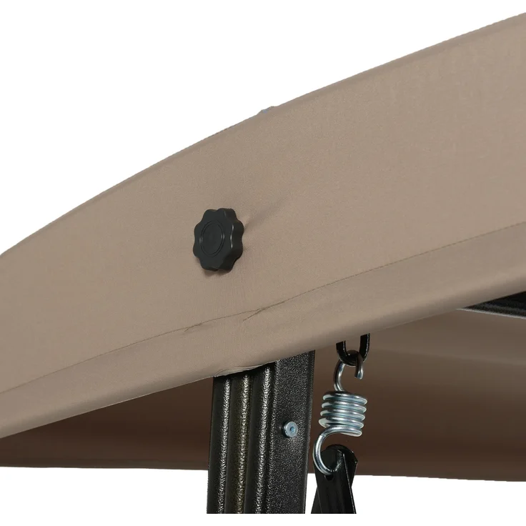 HOME DELUXE 'DESCANSO' Hollywoodschaukel, Polyester beige – Bild 7