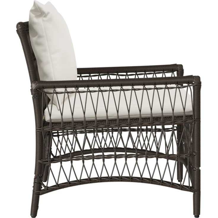 vidaXL Gartenstuhl mit Kissen Braun 73 x 61 x 77 cm Poly-Rattan 42006218 – Bild 3
