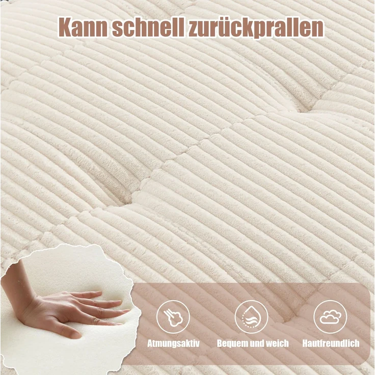 Modulares 6-Sitzer Sofa B 308 x T 154 x H 81,99 cm aus Cord, als U-, L-Form oder Schlafsofa – Bild 9
