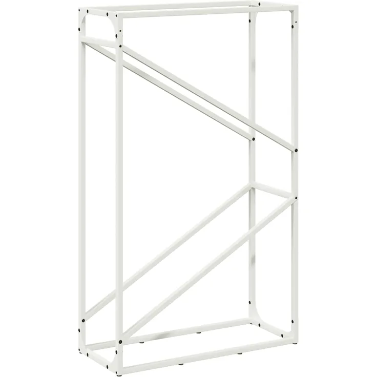 vidaXL Brennholzregal Weiß 60x25x100 cm Kaltgewalzter Stahl 864328