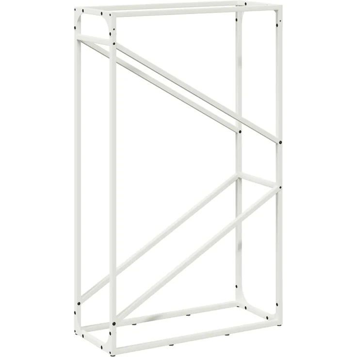 vidaXL Brennholzregal Weiß 60x25x100 cm Kaltgewalzter Stahl 864328 – Bild 1