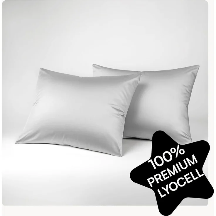 Seralino Kissenbezüge Set aus 100% Lyocell (Tencel) in Gr. 40x80, 80x80, 40x60cm, (2 Stück), besonders weich, schnelltrocknend, atmungsaktiv, aus Eukalyptusfasern