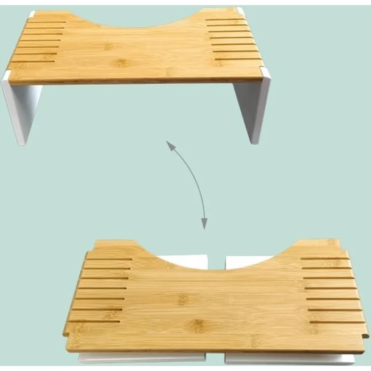 Klappbarer Toilettenhocker aus Bambus 10052380_8248 – Bild 6