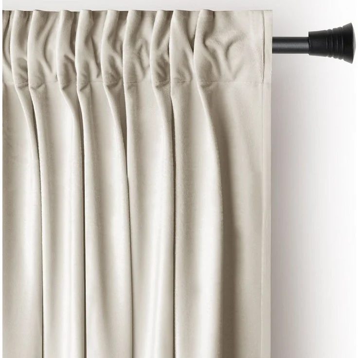 Restilo Gardine Gardine Multifunktionsband Kräuselband Vorhang Verdunkelnd Samt Textil (1 St), Kräuselband, verdunkelnd, Samt Textilien, mit Raffhalter – Bild 1