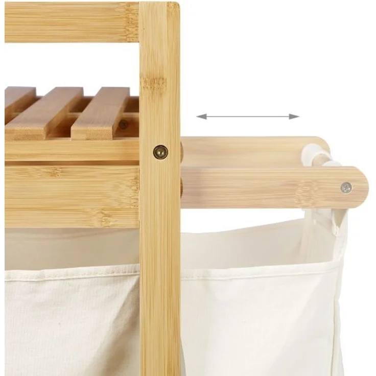 Wäschekorb Bambus 2 Fächer – Bild 7