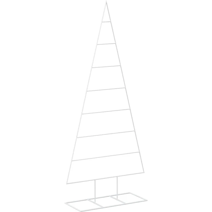 vidaXL Metall Weihnachtsbaum KUOPIO 180 cm Stahl Weiß 42053832 – Bild 2