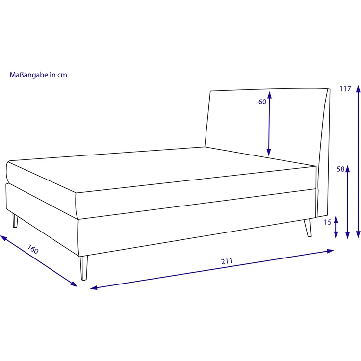 Boxspringbett SANSIBAR POEL LF 160x200 cm beige Box-Spring-Bett Doppelbett – Bild 5