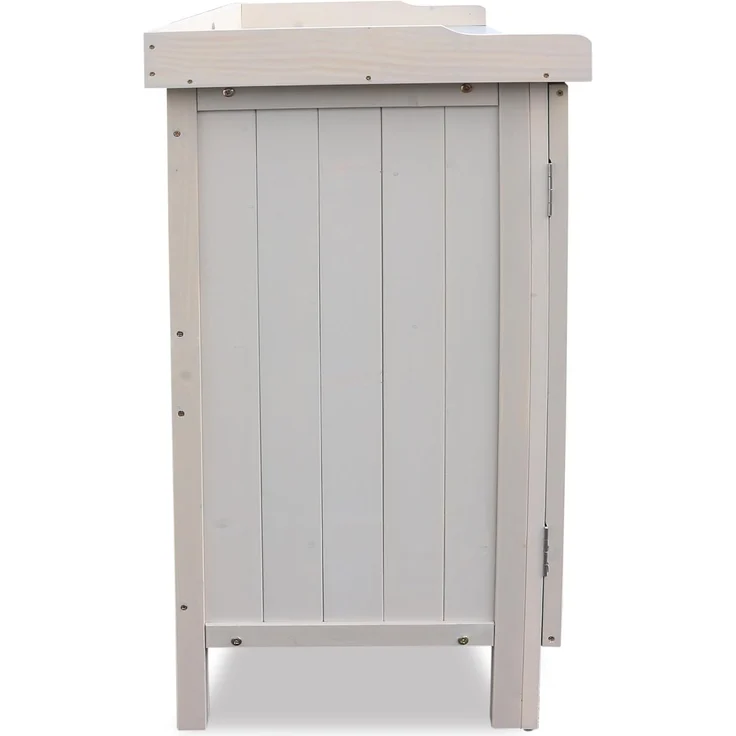 Habau Gartenschrank Lino mit integriertem Pflanztisch, grau, 98 x 48 x 95 cm – Bild 3