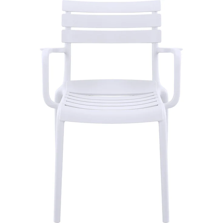 CLP Gartenstuhl Joliya stapelbar mit Armlehnen wetterfest UV-beständig bis 150 kg,weiß – Bild 4