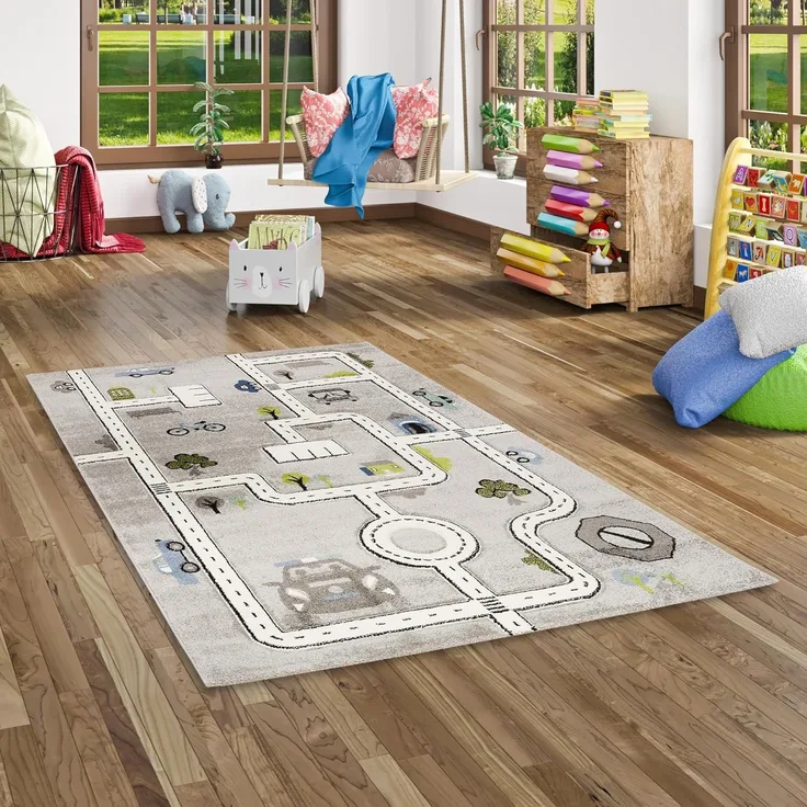 Pergamon Kinderteppich Kinder Teppich Maui Kids Straßen, Rechteckig, Höhe: 13 mm
