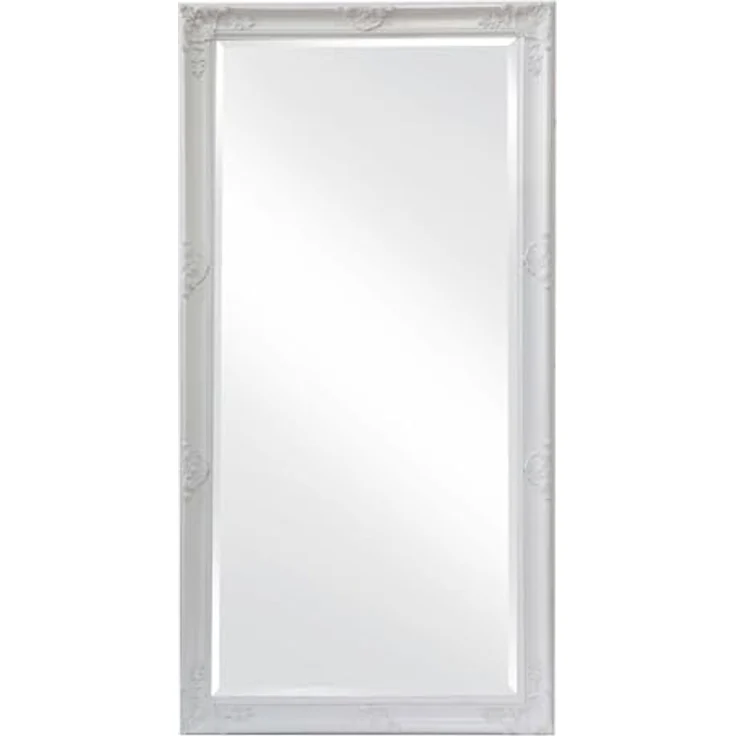 dasmöbelwerk Wandspiegel Wandspiegel Barock Weiß 180x80 XL Spiegel Antik-Stil Ganzkörperspiegel, Spiegelfläche mit edlem Facettenschliff – Bild 2
