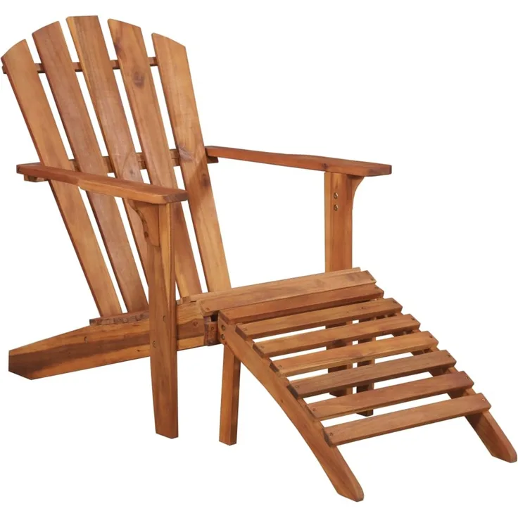 vidaXL Adirondack-Gartensessel mit Fußablage Akazie Massivholz 44117