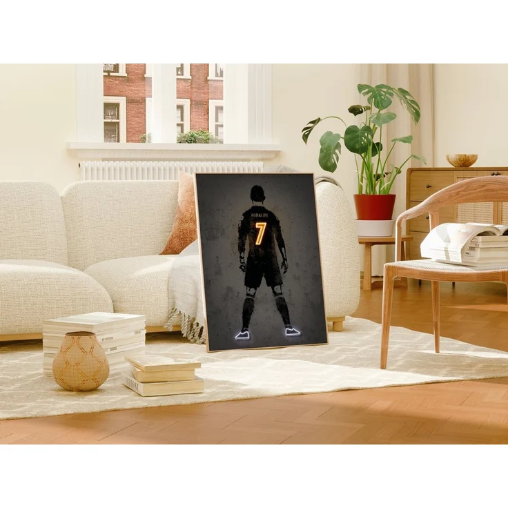 JUSTGOODMOOD Poster Premium ® Christiano Ronaldo Poster · Neon Effekt Nr 7 · ohne Rahmen – Bild 4