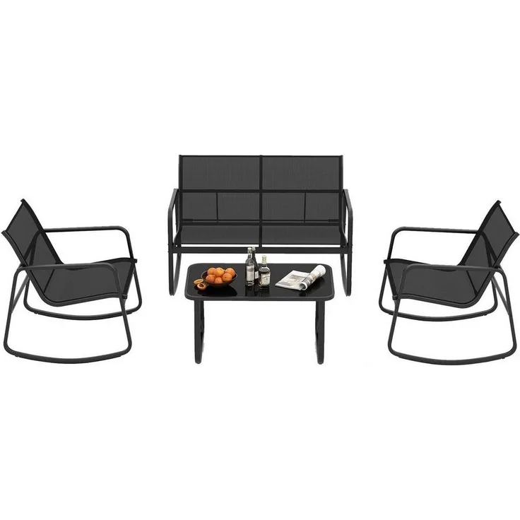 KOMFOTTEU Sitzgruppe, (Set, 4-tlg), 4 Personen Terrassenmöbel