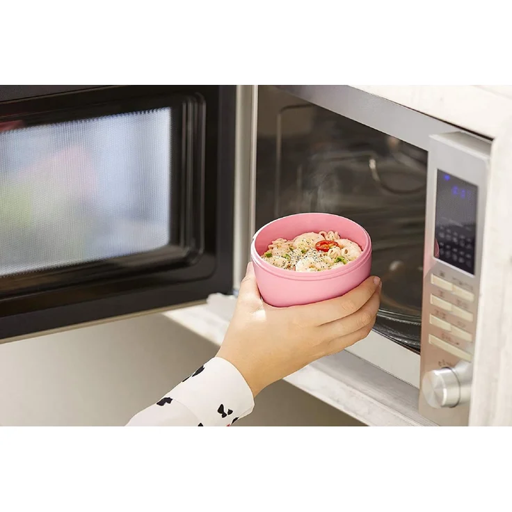 Mepal | Lunchpot Ellipse Mixed | Vivid Lilac + Nordic Blue | Müslibecher to go | Joghurt & Müsli getrennt | 500 ml + 200 ml | Gefrierschrank, Mikrowelle & Spülmaschine geeignet – Bild 7