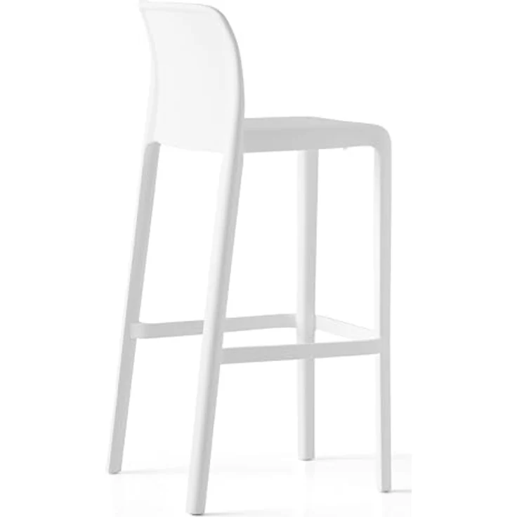 Connubia, Bayo Hocker aus recyceltem Polypropylen, 100% Weiß, matt, 2 Stück – Bild 6