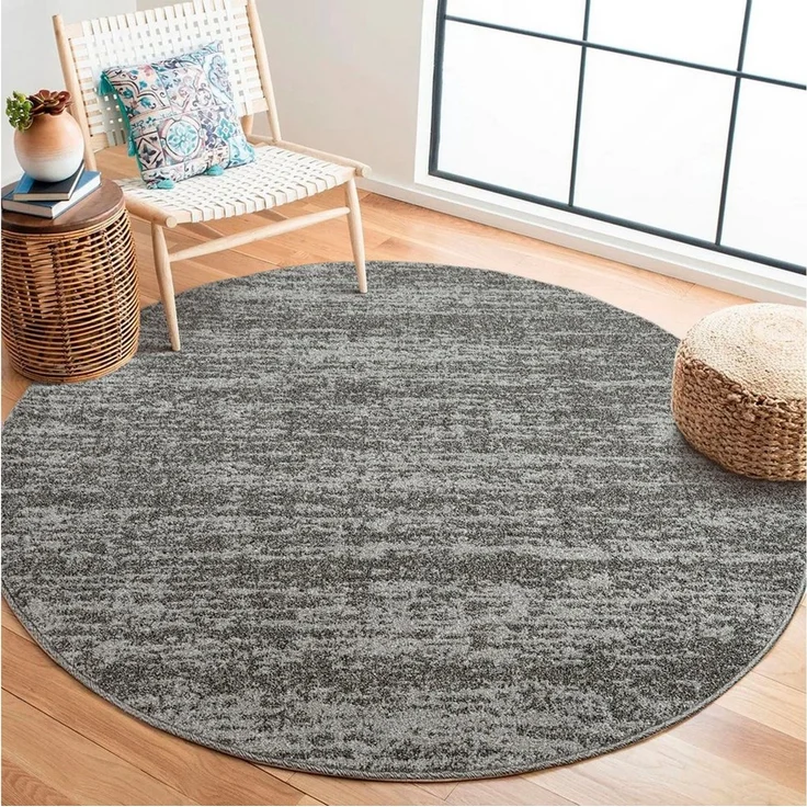 Sanat Teppich Oslo, rund, Höhe: 10 mm, Kurzflor, Wohnzimmer, Schlafzimmer, fussbodenheizungsgeeignet – Bild 1