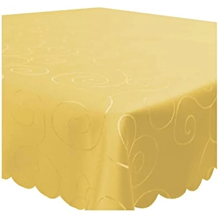 Haus und Deko Tischdecke Tischdecke Damast Ornamente eckig Circle Struktur bügelfrei pflegeleic (1-tlg) – Bild 1