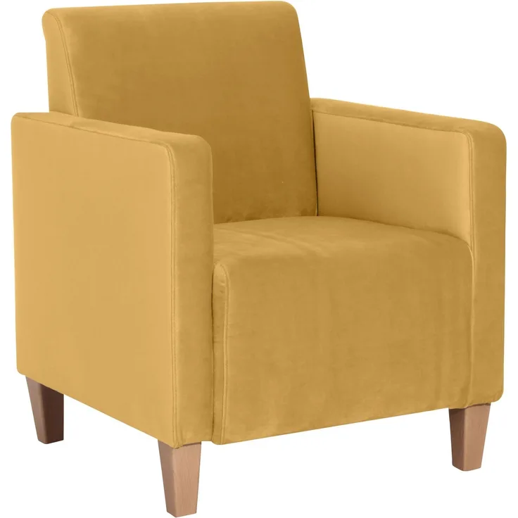 Sessel Karol Bezug Samtvelours Buche natur / mais 22186