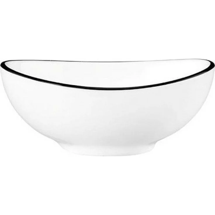 Seltmann Weiden Suppenteller Modern Life "Black Line" Suppenschale oval 16 cm – Bild 1