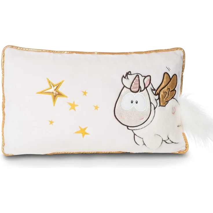 NICI Theodor and Friends Kissen Angelia mit Sternen Rechteckig, Kuschelkissen, Kopfkissen, 43x25 cm, 46556