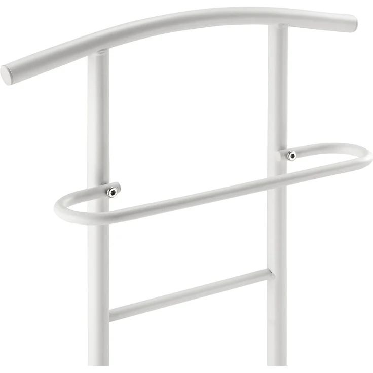 Herrendiener Stuhl Anaheim 107x45x45cm Kleiderbügel + Hosenhalter Weiß en. casa – Bild 3