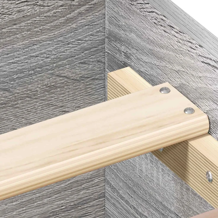 vidaXL Bettgestell mit Kopfteil Grau Sonoma 80 x 200 cm Holzwerkstoff 8009031 – Bild 7