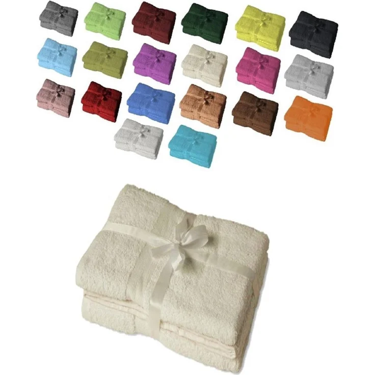 4 x Saunatuch 500 g/m² 80 x 200 cm Naturweiß – Bild 1