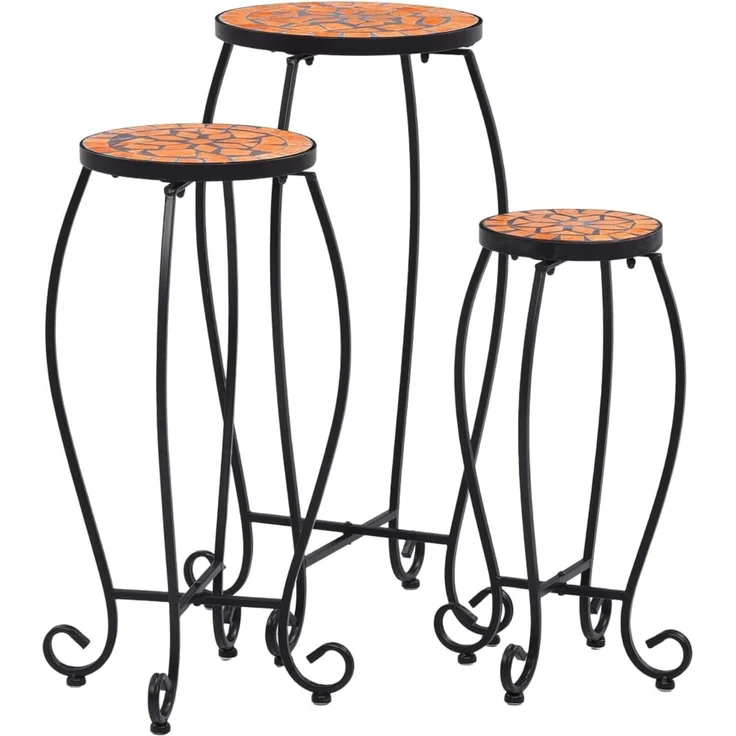 vidaXL Mosaiktische 3 Stk. Keramik Terracotta 46701 – Bild 1