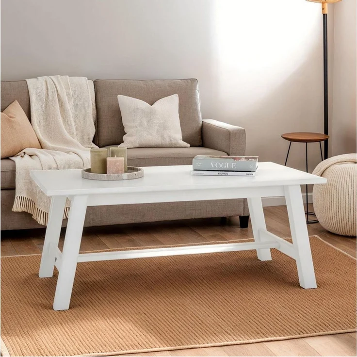 IDIMEX Couchtisch LUZERNA, Wohnzimmertisch 45 x 60cm aus Massivholz, moderer Sofatisch weiß – Bild 5