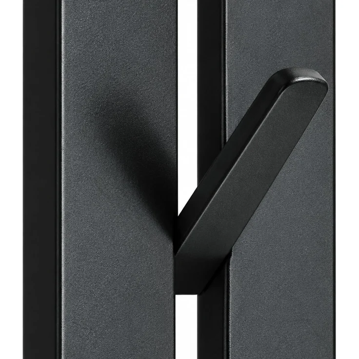 DanDiBo Garderobe Wand Schwarz Metall 96612 / 96782 Wandgarderobe mit 18 Haken Schmal Flurgarderobe Modern Hakenleiste Garderobenhaken – Bild 6