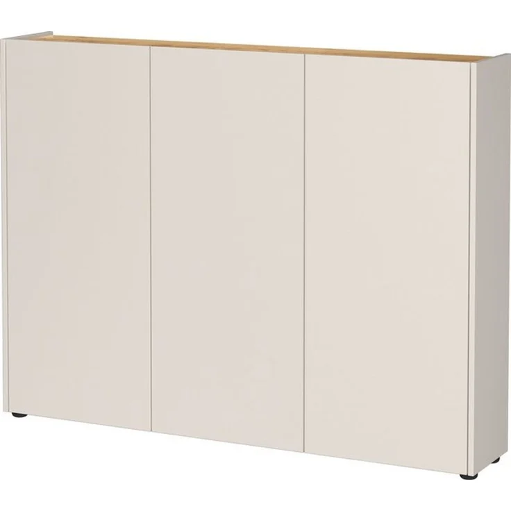 Germania Schuhschrank 1347-605 GW-Libbiano, in Kaschmir/Navarra-Eiche-Nb, mit grifflosem Design, 138 x 105 x 25 cm (BxHxT) – Bild 4